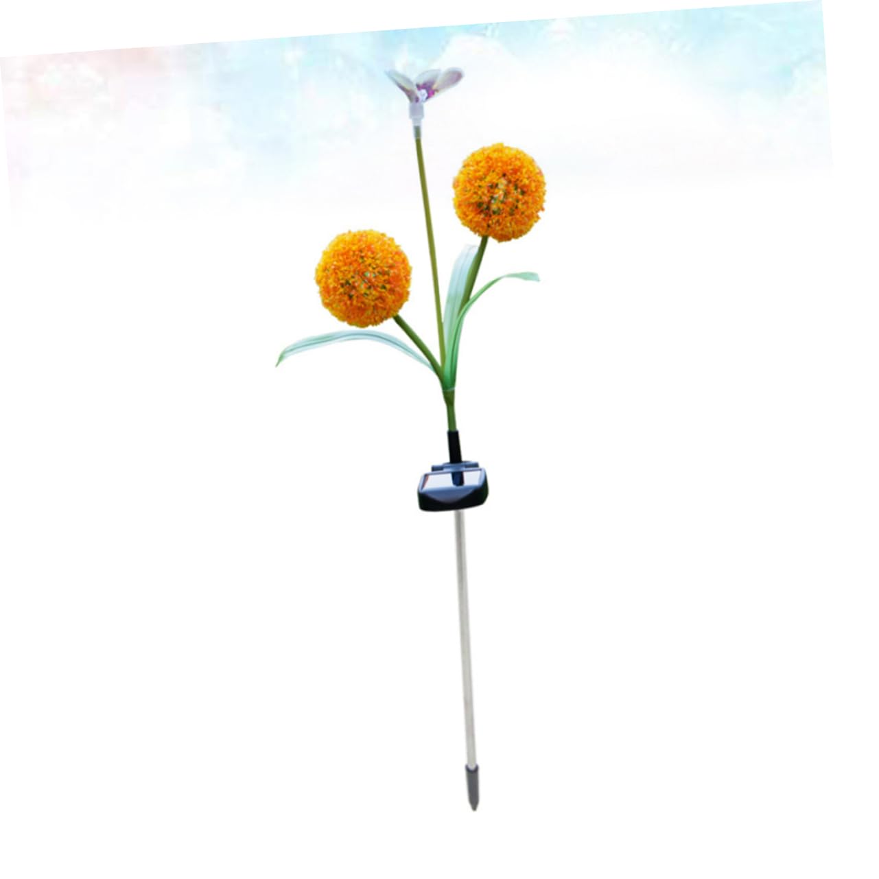 balacoo Solar Dandelion Shape LED Garden Lamp Colorful Optical Fiber Butterfly Outdoor Decor Light for Lawn Patio Balcony Solar Powered Flower Lights