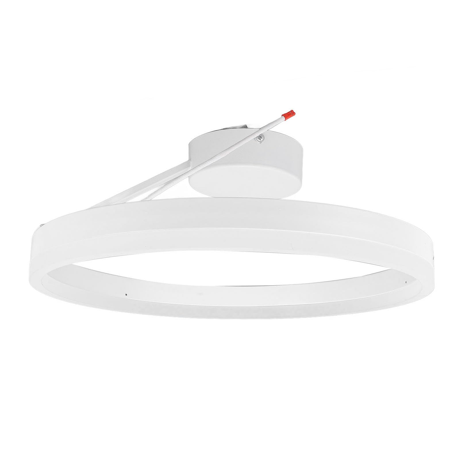 ASHATA Sufitowa z możliwością Przyciemniania do Montażu Podtynkowego do Salonu, Współczynnik Oddawania Barw 90, Nowoczesny Okrągły Design, Białe Ciepłe, Neutralne światło, żelazny Akryl 23,6 Cala