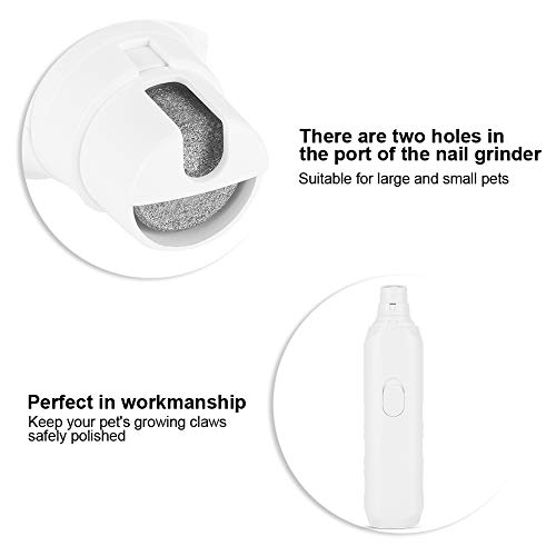 Fournyaa Pet Claw Grooming Tool, Handige Pet Nail Grinder Batterij Aangedreven voor Cut Nails (wit) - Image 3