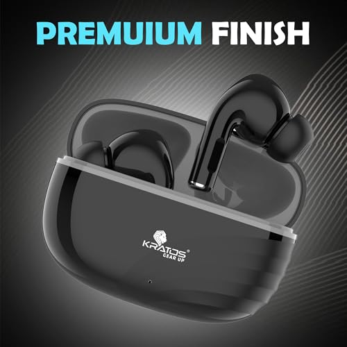 Image of Kratos TW01 Ear Buds Wireless with 30H Playtime with Touch Control, Noise Isolation & Clear Calls, Bluetooth Earbuds with Voice Assistant, Bluetooth V 5.3 & with Type C Fast Charging,TWS Earphones