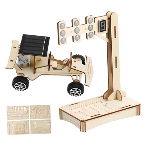 GALPADA Kit De De Juguete De Energía Solar para Proyecto De Construcción De Vehículos Experimento Tráfico Energía Solar Ensamblaje Enseñanza Coche Bricolaje