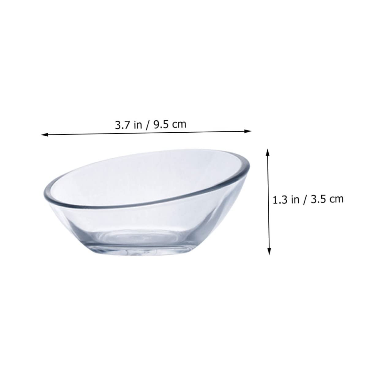 Cabilock 2pcs Transparent Glass Sauce Dishes Seasoning Bowls for Dipping Sauces Elegant Kitchen Accessories for Appetizers Condiments and Side Dishes