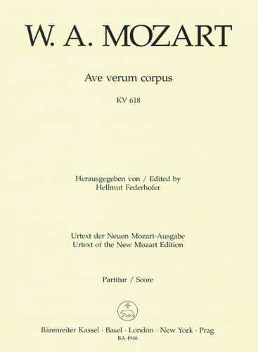 Wolfgang Amadeus Mozart-Ave verum corpus K.618-SATB + accompaniment-Score