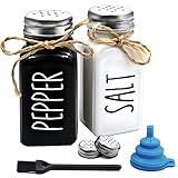 Fácil de Limpiar - las botellas son de vidrio, fáciles de limpiar, se incluye un pequeño cepillo para limpiar el interior de la botella de forma rápida y sencilla. Después de limpiar las tapas, séquelas. Tenga en cuenta que este juego de salero y pimentero de vidrio solo se puede lavar a mano, no en el lavavajillas.