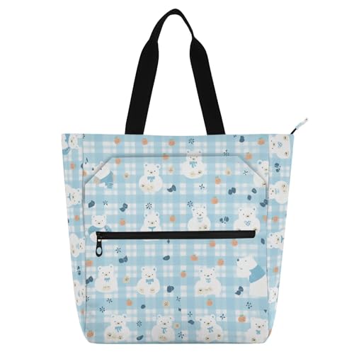 Bolsa de mano con bolsillos con cremallera para guardar libros de forma segura