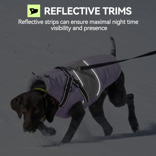 Image of Small Dog Coat with Harness Built in Warm Dog Winter Jacket