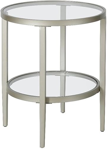 Miniatura 12 de Henn&Hart Mesa de centro cuadrada de 32 pulgadas de ancho con estante de espejo en bronce ennegrecido, mesas de centro modernas para sala de estar,