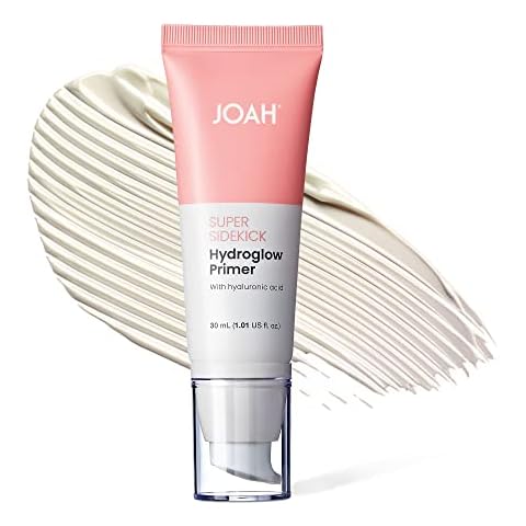 JOAH Super Sidekick Hydroglow Makeup Primer with Hyaluronic Acid For Glow Dewy Finish, Hydrating Long Lasting and Illuminating Korean Makeup Face Primer For Silky Glass Skin, All Skin Types, 1.01 Oz Cover