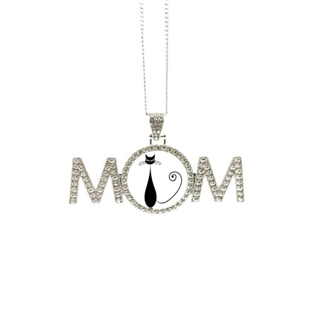 Collier chat noir avec pendentif finement ciselé et chaîne ajustable