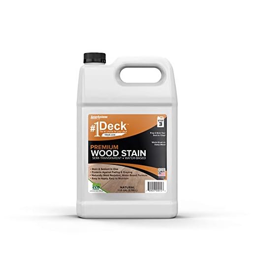 #1 Deck Premium Semi-Transparent Wood Stain for Decks, Fences, & Siding - 1 Gallon (Natural)