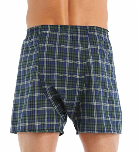 Fruit of the Loom Men's 3-Pack Assorted Tartan Plaids Woven Boxers4