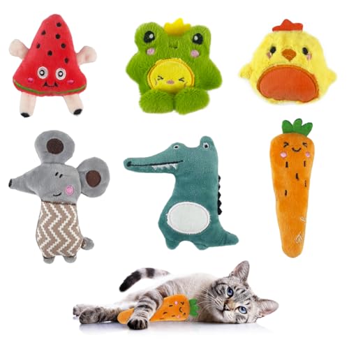 UptVin 6pcs Catnip Toys, Catnip Cat Toys, Juguete para gatos para uso personal, juguete de peluche Catnip, juguete para gatos, traer diversión y salud sin fin a su gato