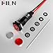 FILN 2PCS LED Metal Indicator Lights, Includes 180 Replacement Symbols 12V 24V 12mm Mounting Holes IP67 Waterproof Pilot Lights for Cars Boats Industrial Panels Dashboards (Yellow LED Light)