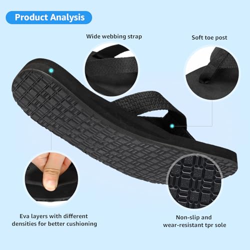 Image of STQ Womens Quick Dry Flip Flops丨Arch Support Thong Sandals