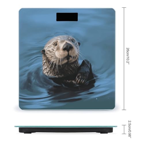 Báscula digital Sea Otter con pantalla LCD y base antideslizante miniatura 2