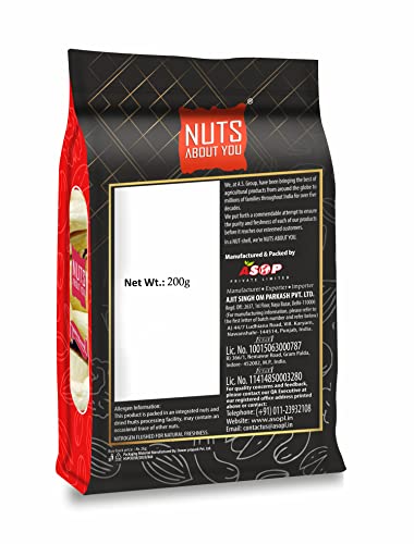 Image of Nuts About You CASHEWS Premium, 200 g | 100% Natural | Premium | Crunchy | W320 grade