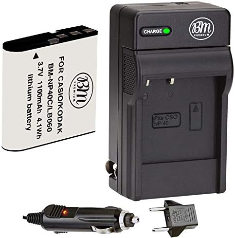 BM Premium LB-060 Battery and Charger for Kodak PixPro AZ251, AZ361, AZ362, AZ365, AZ421, AZ501, AZ521, AZ522, AZ525, AZ526 Cameras