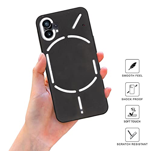 Image of SPRIG Compatible with Nothing (1) Phone TPU Basic Premium Back Cover Drop Tested Shock Proof Mobile Case for Men, Women, Boys and Girls with Camera Protection (Black)