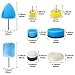 SI FANG 22 Pcs Mini Buffing Polishing Pads Kit, Car Details Mini Polisher Foam Pads for Drill Rotary Tool Buffer Tight Area Detailing Paint Polish Waxing & Glaze, Interior Headlight Door Handles