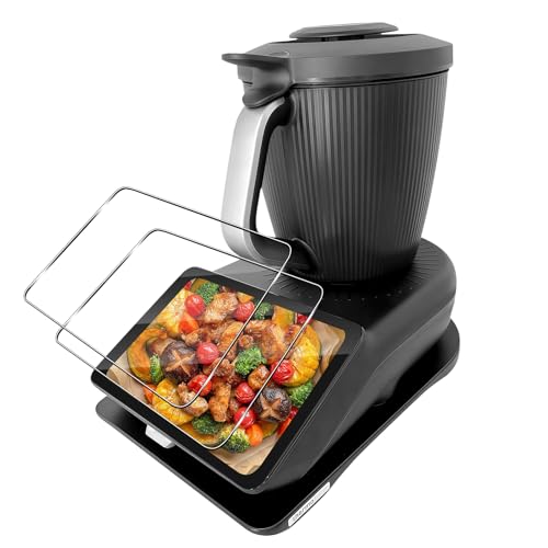 HidWee Protector Pantalla Compatible con Vorwerk Thermomix TM7 Cristal Templado, 2 Piezas Sin Burbujas, Anti Arañazos, Antihuellas, HD 9H Dureza Vidrio Templado