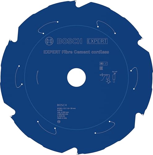 Image of Bosch 1x Expert Fibre Cement Cordless Circular Saw Blade for Mitre Saw (for Fibre Cement Boards, Ø mm, Professional Accessory Mitre Cordless Circular Saw)