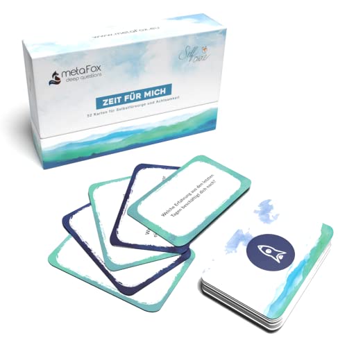 metaFox Self Care Karten - Coaching Karten 'Zeit für mich' für Selbstfürsorge und Achtsamkeit - Als Therapie Karten, Eisbrecher in Coaching & Training, als Fragen Spiel für Kennenlernspiele Erwachsene Cover