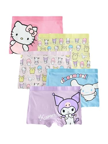 NEXT Fille Short Hello Kitty Rose, Lot de 5 Pink/Lilac 5 Ans-6 Ans