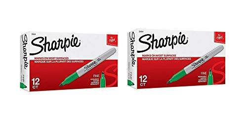 Marqueur permanent Sharpie vert pour identifier sans bavure sur surfaces lisses