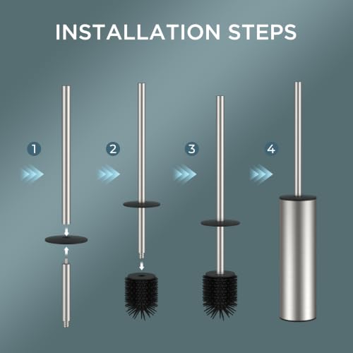 FORIOUS SUS304 Toilet Bowl Cleaner Brush and Holder Set Tall - $11.99 AC - image 7