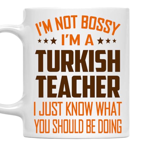 MONIZILUCKY I'm Not Bossy, I'm a Turkish Teacher Mug 11Oz