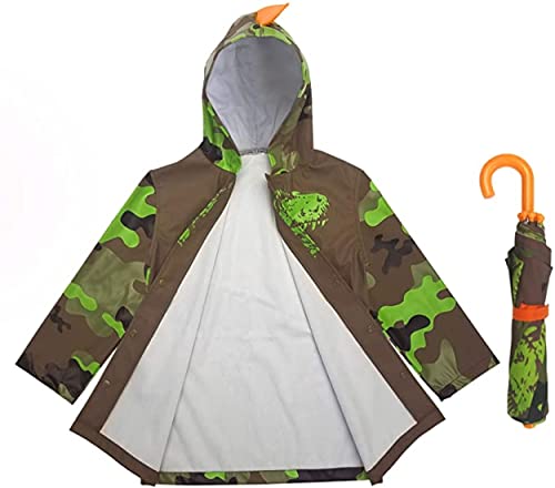addie & tate Kids Umbrella for Girls and Boys & Rain Coats Set -Toddler Umbrellas Kids Raincoat Boys Girls Jacket