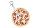 Miniblings Pizza Fast Food Pizzastück Charm Restaurant Salami - Handmade Modeschmuck I Kettenanhänger versilbert - Bettelanhänger Bettelarmband - Anhänger für Armband