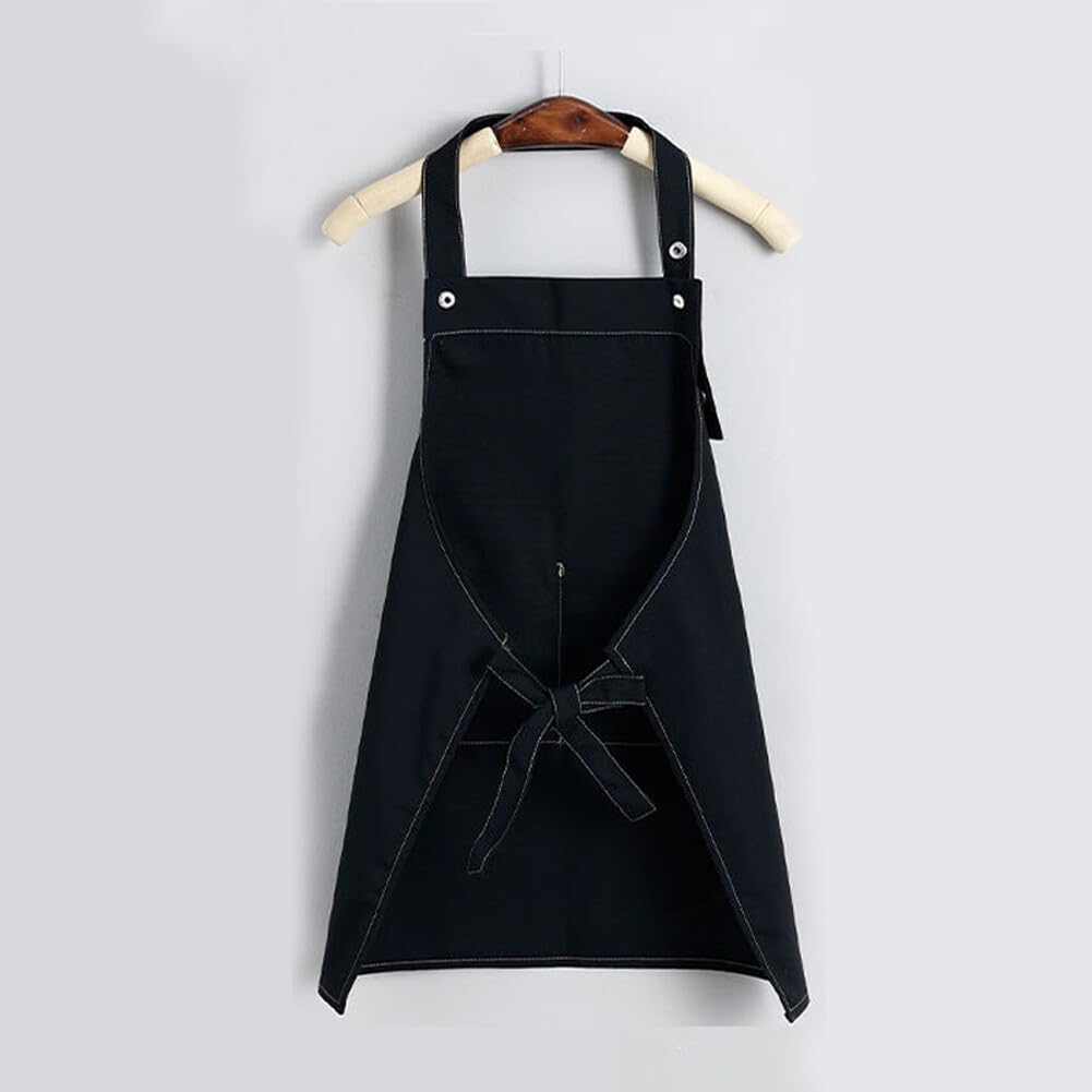 Oyccen Kids Painting Aprons Adjustable Waterproof Art Apron with Pockets Canvas Children Apron for Painting Baking Artist - Image 3