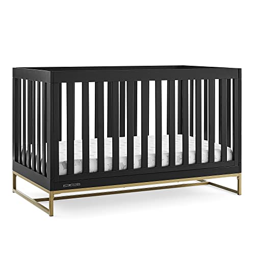 %11 OFF! Delta Children Jade 4-in-1 Convertible Crib - Greenguard Gold Certified, Ebony/Bronze