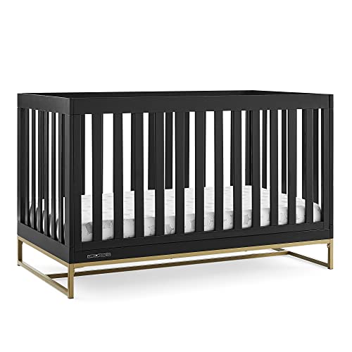Image of Delta Children Jade 4-in-1 Convertible Crib - Greenguard Gold Certified, Ebony/Bronze