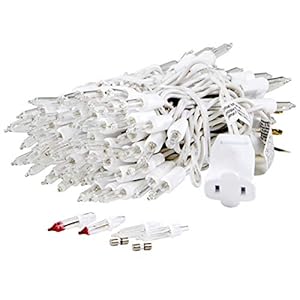 Holiday joy clear white mini string lights on white wire for christmas tree lights indooroutdoor 100 lights  urban country home decor