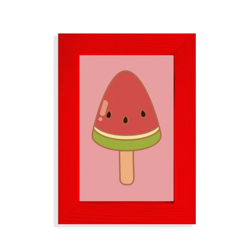 Cadre photo pastèque rouge souvenirs de vacances et de glaces d'enfance