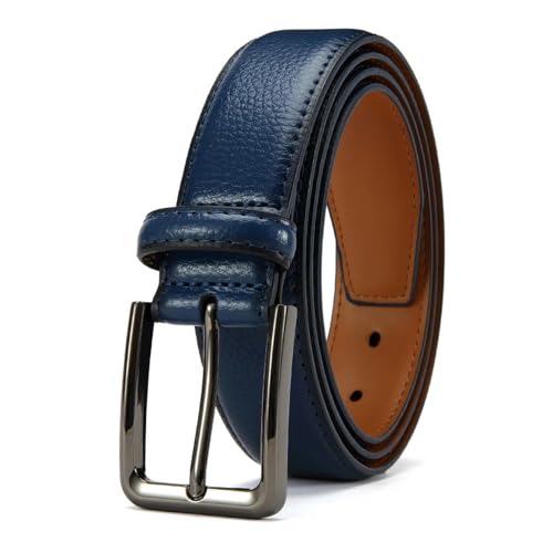 Ceinture boucle automatique en métal pour homme avec sangle en cuir véritable robuste