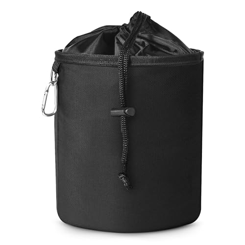Clothes Peg Bag for Washing Line with Hanger Storage (28 x 20 cm) Black