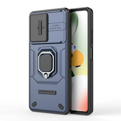 Image of CamShield Pro Case with Slide Camera Protection and 360 Protection Ring Stand Bumper Back Case Cover for Poco X5 Pro 5G (Blue)