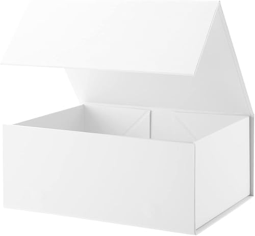 Caja de regalo de 9 x 6.5 x 3.5 pulgadas, caja de regalo blanca con tapa, caja de propuesta de dama de honor, caja de regalo de cierre magnético, disponible en Yaxa Peru