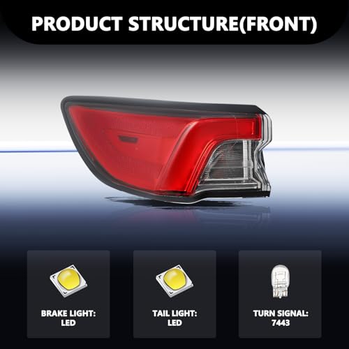 Image of Aosky LED Tail Light Assembly Compatible with 2020-2022 Ford Escape Rear Taillight Brake Signal Lamp with Bulbs LH (Left Driver Side)