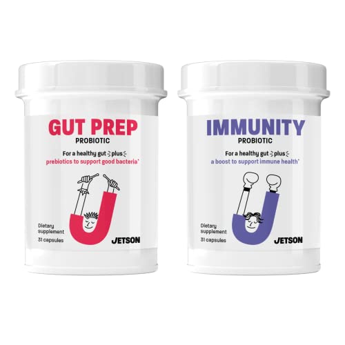 Jetson - Probiotic And Prebiotic Bundle Immunity/Gut Prep - Support Healthy Immune Function - Gluten Free, Vegan, Non-Gmo (31 Capsules Ea) #TOP30