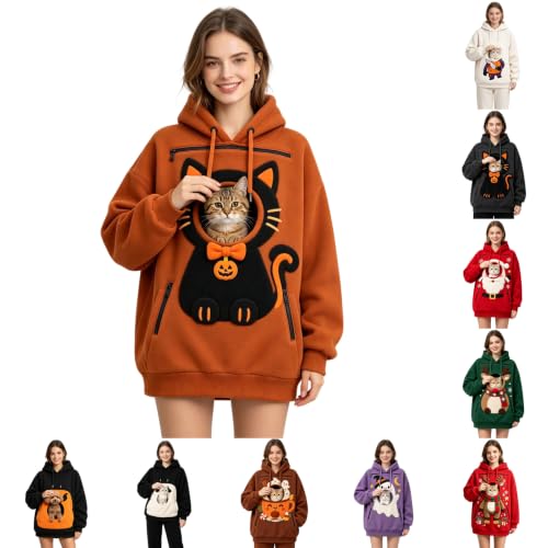 Unisex Pet Hoodie With Cat Dog Carrying Sweaters For Halloween Christmas - image 1