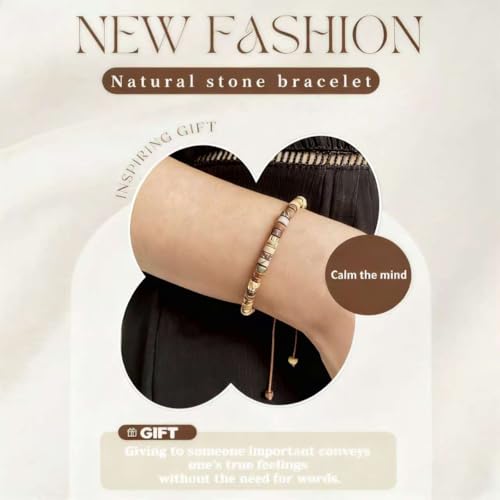 Natural Stone Healing Bracelet for Women - Inspirational Friendship & Get Well Soon Gift for Best Friend, Sister, Mom, Daughter, Coworker - Beaded Bracelet2