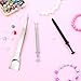 Molain 3Pcs Piercing Ball Grabber Tool Set, Diamond Pick up Tool Stainless Steel Jewelry Tweezers Claws with Gems Prongs Tweezer Precision Sprinkle Pen for Tiny Objects IC Chip Cake Decor Supplies