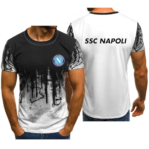 Image of FDAYOUBT Mens Tshirts SS.C Na.Poli, Crew Neck Gym Wear Men Top, Fast-Drying Wicking Men Shirt(White,XL)