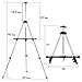 66 Inch Reinforced Display Artist Easel Stand, Metal Tripod Art Easels Adjustable Easel for Painting Canvas Height from 21 to 66 Inches for Tabletop Easel, Floor Painting, Displaying & Drawing, 2 Pack