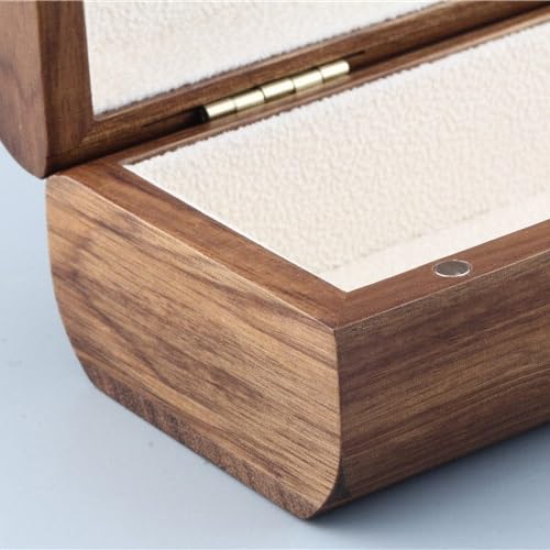 Etui na okulary Drewniane pudełko na okulary, czarne pudełko na okulary z drewna orzechowego, pudełko do przechowywania okularów krótkowzroczności, odpowiednie dla osób, które potrzebują okularów