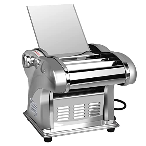 Electric Family Maker Machine Noodle Maker Dough Noodle Machine Small Multifunction Stainless Steel 6 Adjustable Thickness Settings For Fettuccine, Dough (Two Knives) (Four kni (Two knives) (Two
